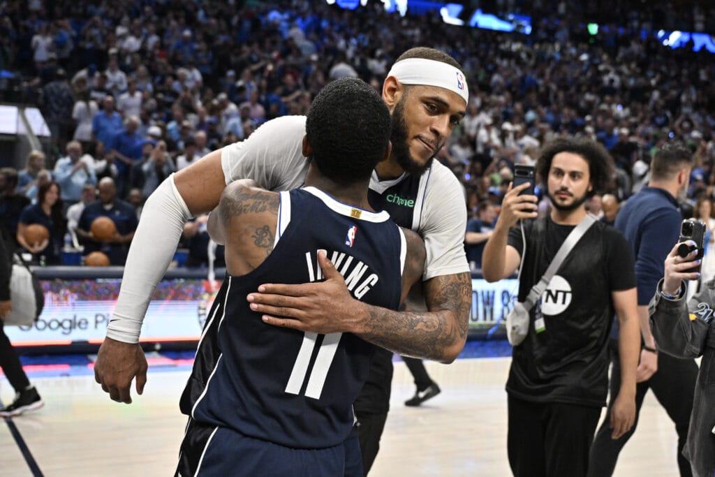 Kyrie Irving and Daniel Gafford